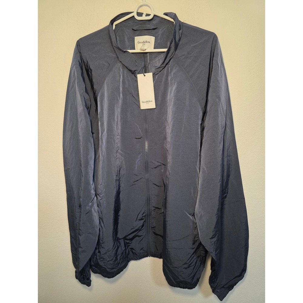Goodfellow & Co Mens 4XL‎ Cornelian Blue Water Resistant Windbreaker Jacket NWT
